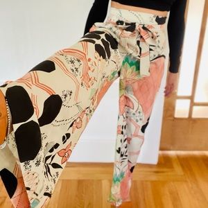 Kimono Pants with Obi Wrap Belt